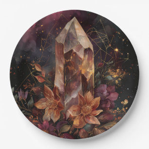 Dunkle Akademie Amethyst Himmelsdesign Pappteller