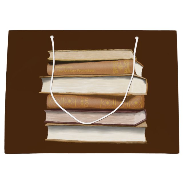 Dunkle Akademie Antike Bücher Große Geschenktüte (Vorderseite)