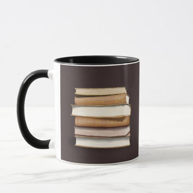 Dunkle Akademie Antike Bücher Tasse (Links)