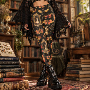 Dunkle Akademie Goth Viktorianisch Gothic Cameo Ro Leggings