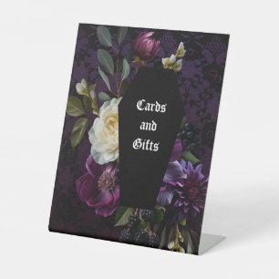 Dunkle Akademie Gothic Floral Karten und Geschen Sockelschild