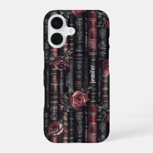 Dunkle Akademie-Gotik-Bibliothek Vintage-Buch indi iPhone 16 Hülle