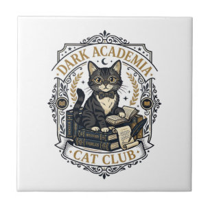 Dunkle Akademie-Katze Vater Geschenkidee - Dunkle  Fliese