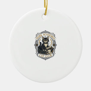 Dunkle Akademie-Katze Vater Geschenkidee - Dunkle  Keramik Ornament