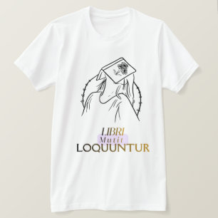 Dunkle Akademie Latein-Zitat Linienkunst T-Shirt