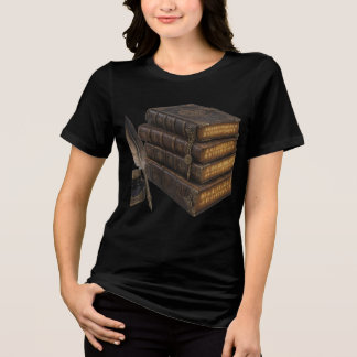 Dunkle Akademie-Magie-Bücher & Feder Vintage-Fanta Tri-Blend Shirt