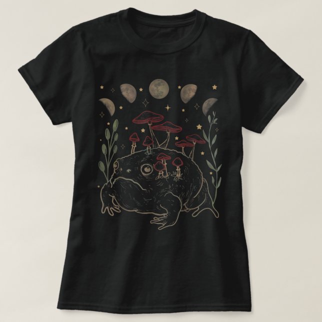 Dunkle Akademie Moon Witchy Goblincore Ästhetik fü T-Shirt (Design vorne)