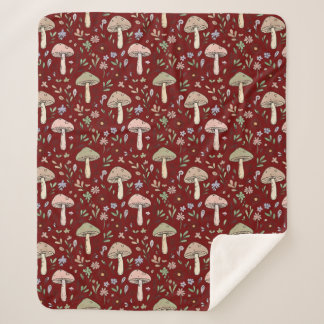 Dunkle Akademie Pflaume Rot Pilze Reich Botanische Sherpadecke
