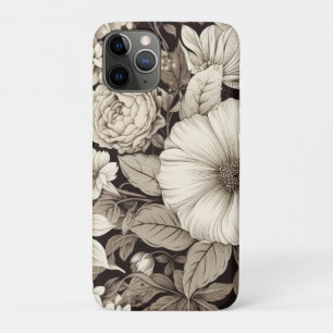 Dunkle Akademie-Sepia-Floral-Botanik Case-Mate iPhone Hülle