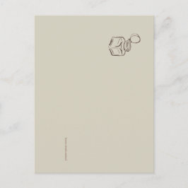 Dunkle Akademie Tintenfass - Minimalistisch Vintag Postkarte