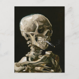 Dunkle Akademie Van Gogh Skelett Ästhetik Postkarte