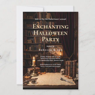 Dunkle Akademie verzaubernde Halloween-Party Einladung