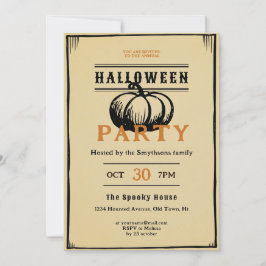 dunkle Akademie Vintag Einladung