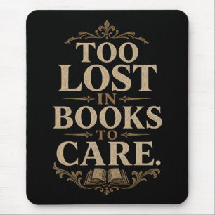Dunkle Akademie Vintage-Leser Bücherliebhaber Mousepad