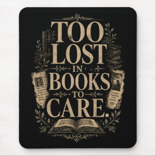 Dunkle Akademie Vintage-Leser Bücherliebhaber Mousepad