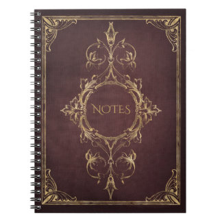 Dunkle Akademie-Vintage-Rollenbuch-Cover Notizblock