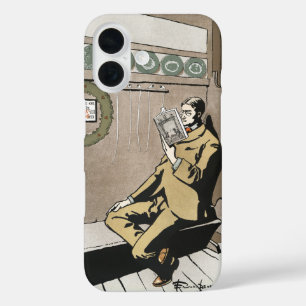 Dunkle Akademie Vintage Weihnachtslektüre Mann Kun iPhone 16 Hülle