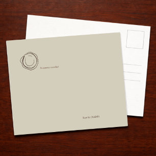 Dunkle Akademie-Wachs-Siegel – Minimalistische Vin Postkarte