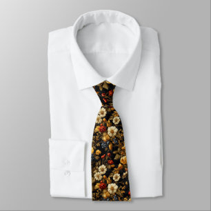 Dunkle Akademische Floral Krawatte