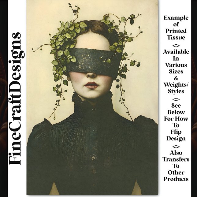 Dunkle akademische Frau im Augenzwinkern BE8 Decou Seidenpapier (Von Creator hochgeladen)