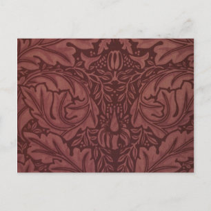 Dunkle Akanthusblätter (von William Morris) Postkarte