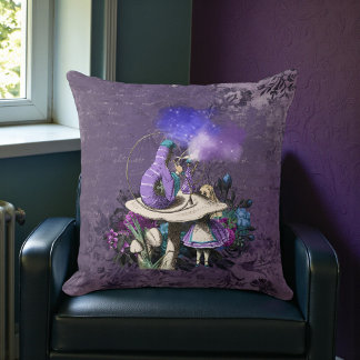 Dunkle Alice Raupen-Kissen Rustikal Tiefes Violett Kissen