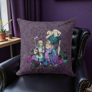 Dunkle Alice Rustikal Tiefes Violett Kissen