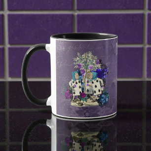 Dunkle Alice Rustikal Tiefes Violett Tasse