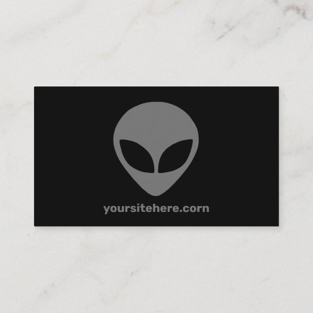 Dunkle Alien QR Code Business Card Visitenkarte (Rückseite)