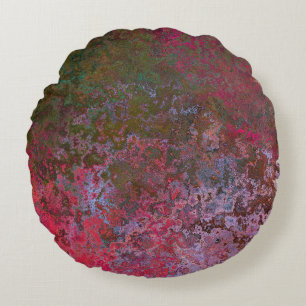 Dunkle Alkoholtinte Abstrakt Rundes Kissen