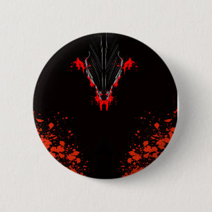Dunkle Anime-Fantasy-Krähe-und-Dämon-Kunst Button