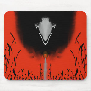 Dunkle Anime-Fantasy-Krähe-und-Dämon-Kunst Mousepad