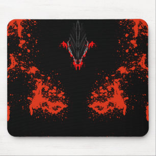 Dunkle Anime-Fantasy-Krähe-und-Dämon-Kunst Mousepad