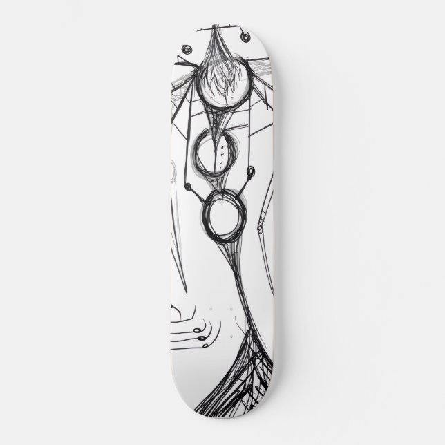 Dunkle Anime-Fantasy-Krähe-und-Dämon-Kunst Skateboard (Vorderseite)