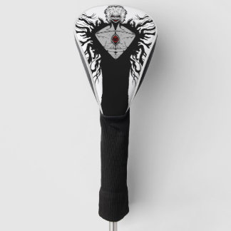Dunkle Anime-Fantasy-Krähe und Dämonenkunst Golf Headcover