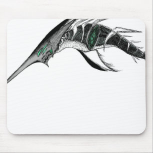 Dunkle Anime-Fantasy-Krähe und Dämonenkunst Mousepad