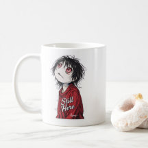 Dunkle Anime "Still Here" Ästhetik Gothic Illustra