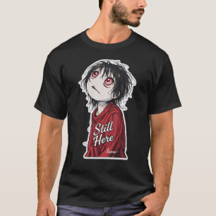 Dunkle Anime "Still Here" Ästhetik Gothic Illustra T-Shirt