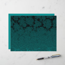 Dunkle Aquamarine Elegante Sukkulente Muster Decou