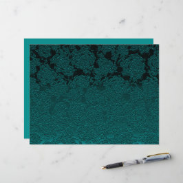 Dunkle Aquamarine Elegante Sukkulente Muster Decou