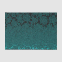 Dunkle Aquamarine Elegante Sukkulente Muster Decou Seidenpapier