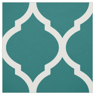 Dunkle Aquamarine marokkanische Quatrefolie Grosse Stoff