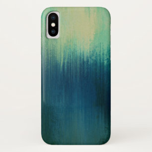 Dunkle aquamarine Papierkunst-Beschaffenheit   iPhone X Hülle