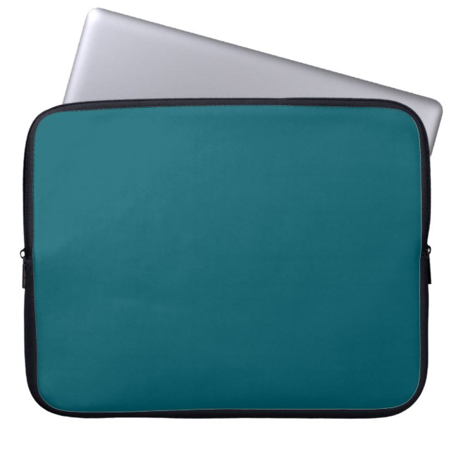 Dunkle Aquamarine Solid-Color-Notebookhülle Laptopschutzhülle (Vorderseite)