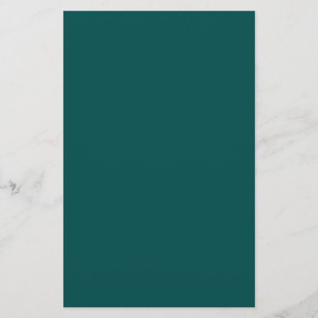 Dunkle Aquamarine Solid-Farbe Briefpapier (Vorderseite)