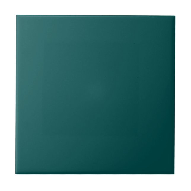Dunkle Aquamarine Solid-Farbe Fliese (Vorderseite)