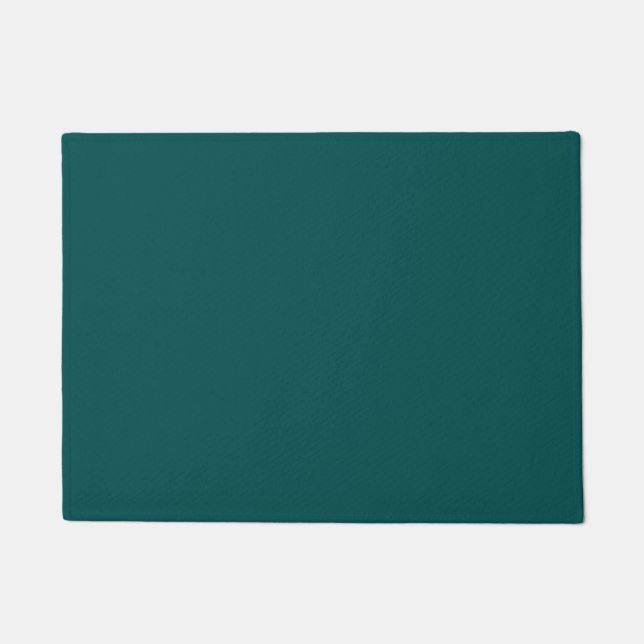 Dunkle Aquamarine Solid-Farbe Fußmatte (Vorderseite)