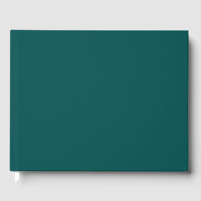 Dunkle Aquamarine Solid-Farbe Gästebuch (Vorderseite)