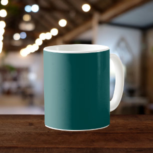 Dunkle Aquamarine Solid-Farbe Kaffeetasse