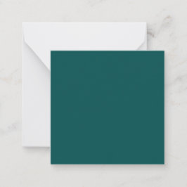 Dunkle Aquamarine Solid-Farbe Mitteilungskarte